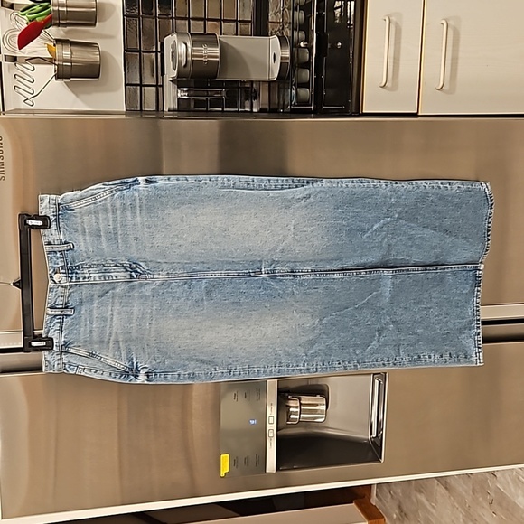 💕DEREK LAM 10 CROSBY Lu High Rise Denim Maxi Skirt Sutton Vintage Blue 28 NWT - Picture 11 of 16